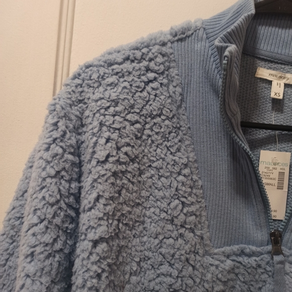 NWT Maurices women's Teddy Sherpa Sweatshirt. Size small - Picture 5 of 15